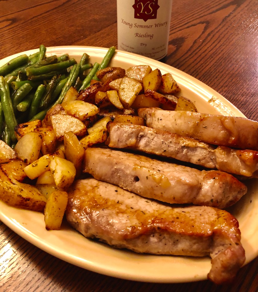 Sheet Pan Ranch Pork Chops with Potatoes & Green&nbsp;Beans