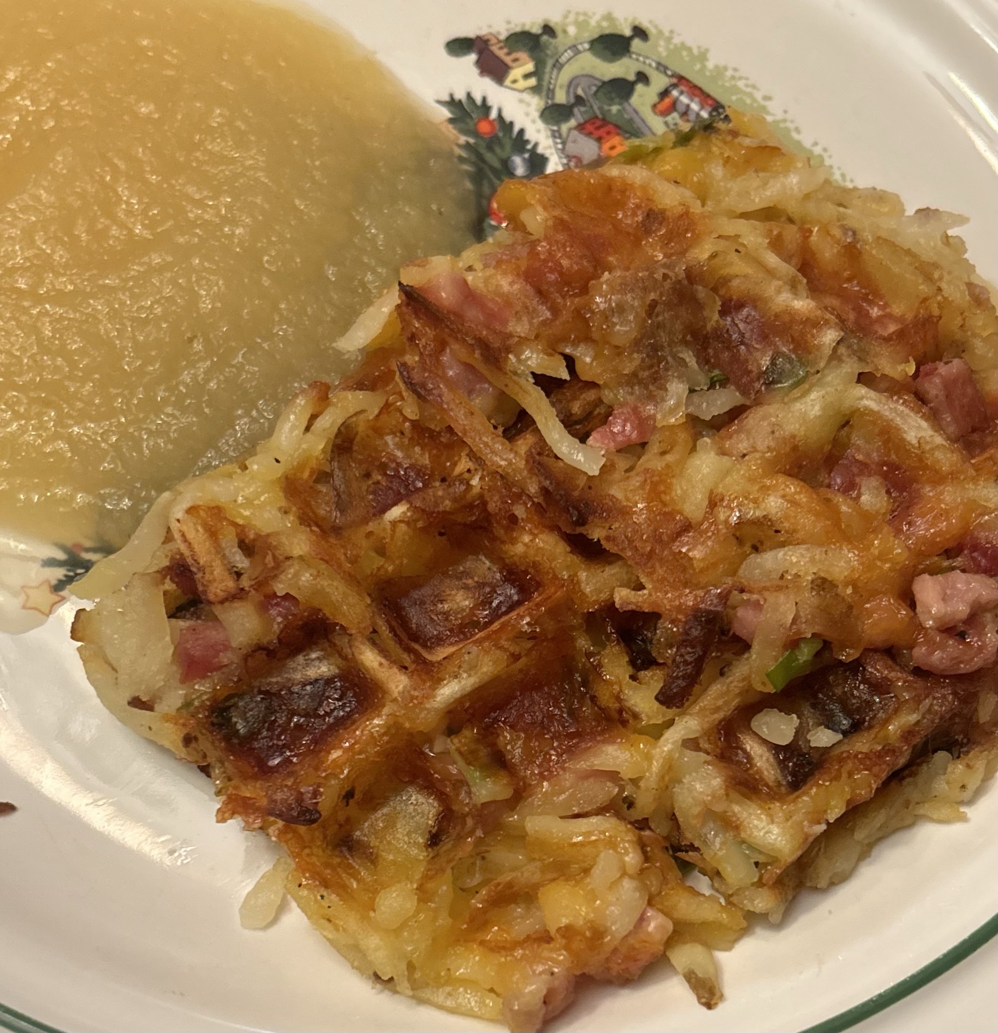 Ham & Cheese Waffles