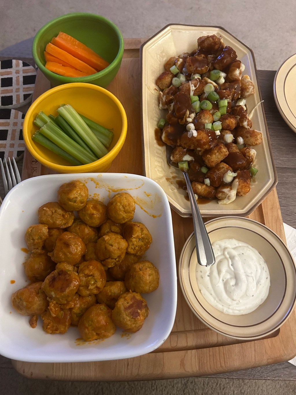 Buffalo Chicken Meatballs &&nbsp;Poutine