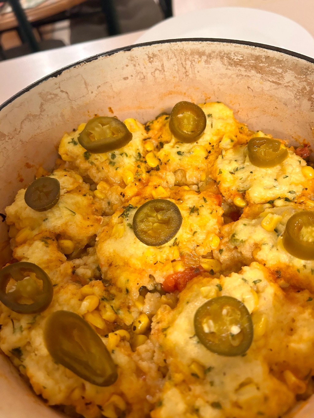 Hearty Chicken Stew with Corn Dumplings: A Cozy One-Pot&nbsp;Meal!