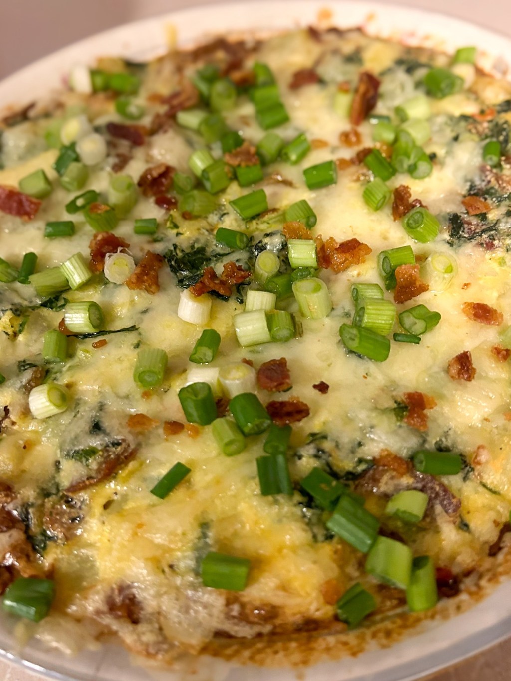 Crustless Potato Spinach&nbsp;Quiche