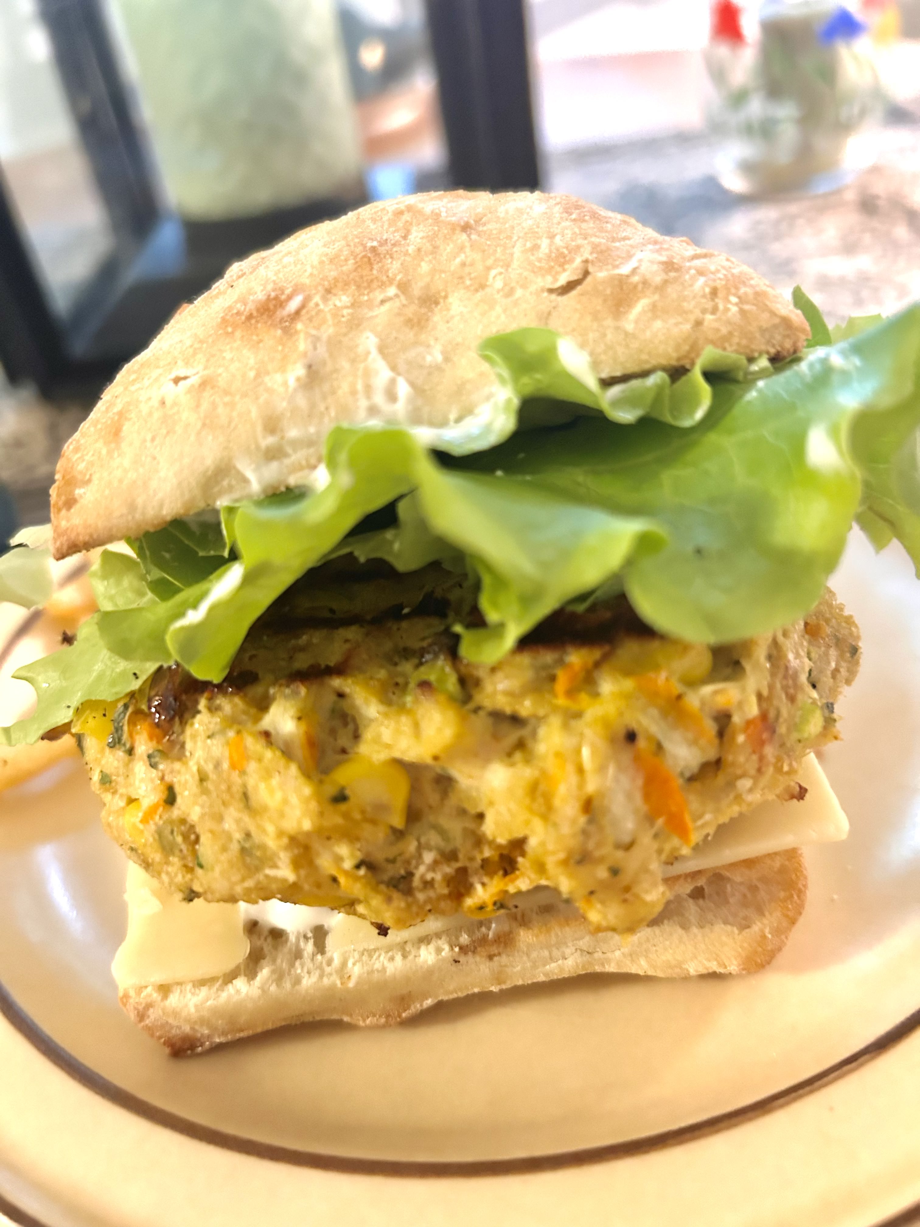 Summer Chicken Veggie Burgers