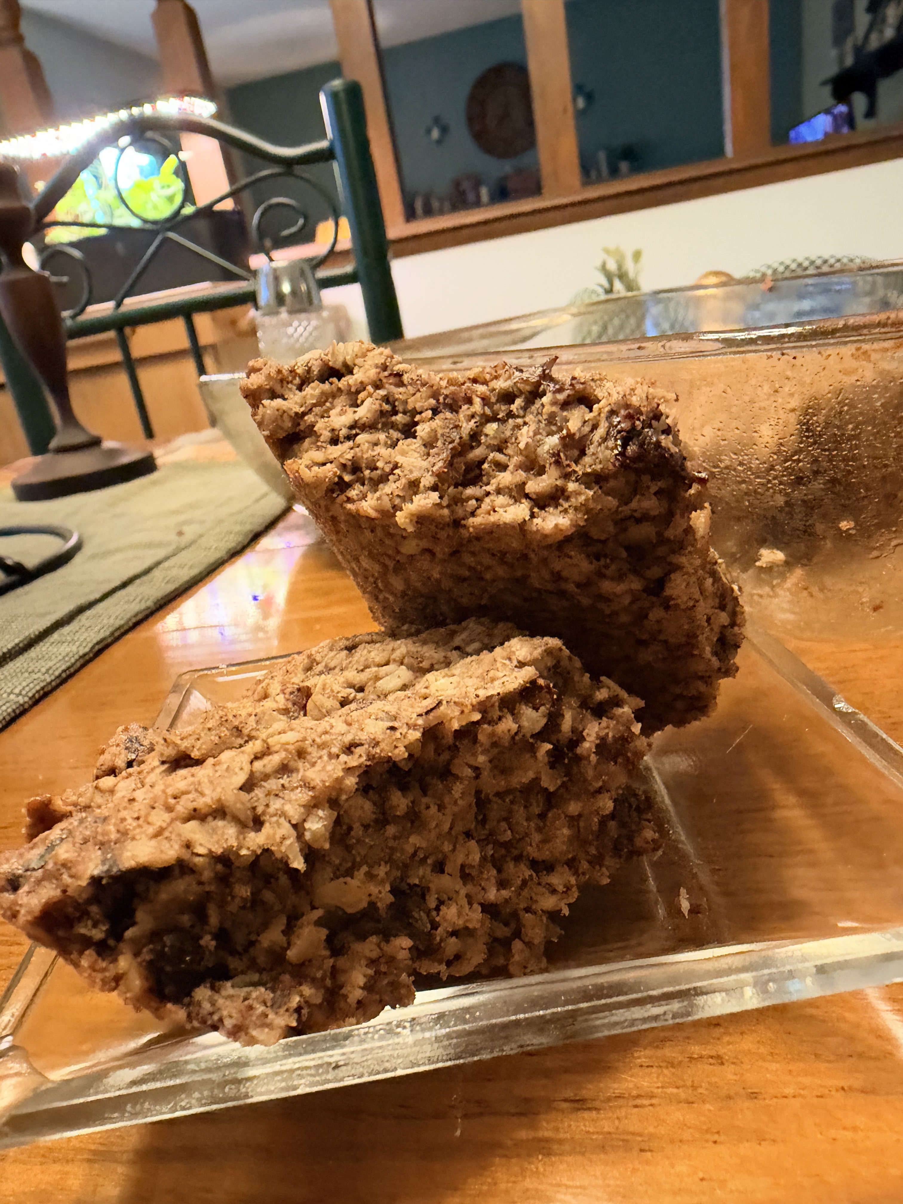 Easy Applesauce Bars with Dark Chocolate & Candied Pecans